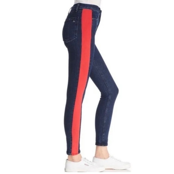 rag & bone Women's Blue and Red Skinny Jeans - Picture 2 of 8